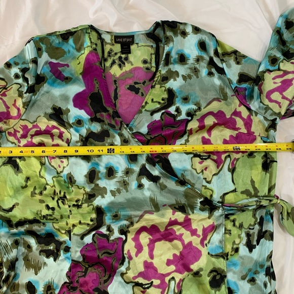 Lane Bryant floral satin robe/ blouse size 26/28 - Picture 8 of 8